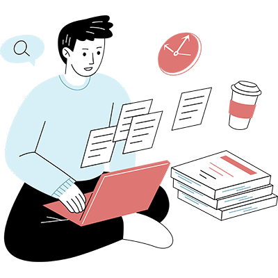 Student working on their PhD