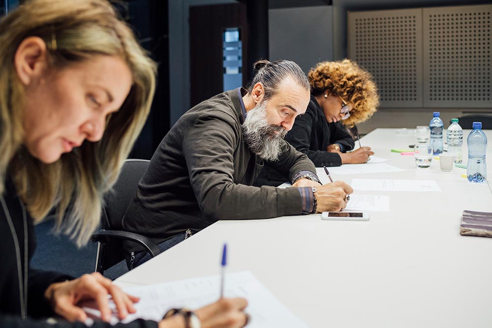 Group thesis writing session